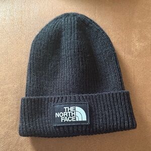 The North Face TNF Logo Box Cuffed Classic Black Knit Beanie